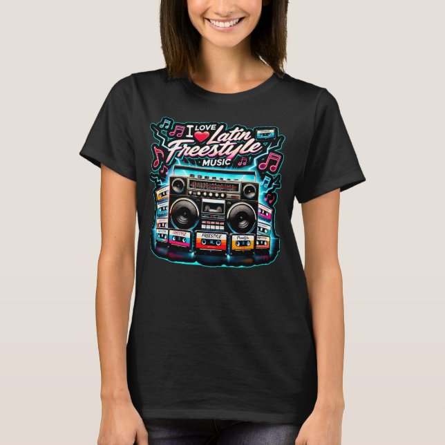 Camiseta Eu Amo Música Latino Livre (Frente)