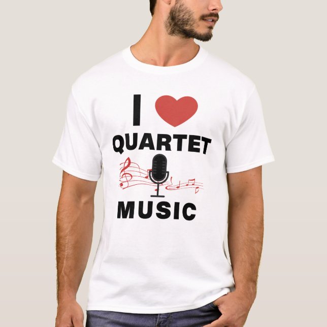 CAMISETA EU AMO MÚSICA QUARTET (Frente)