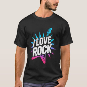 Camiseta Eu Amo Música Rock Guitarra Elétrica