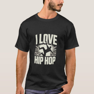 Camiseta Eu Amo Música Urbana de Dança Hip Hop