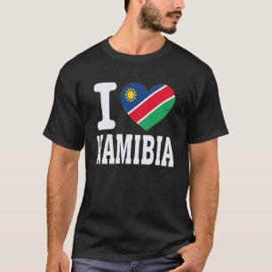 Camiseta Eu Amo Namíbia Coração Souvenir Amantes Orgulho Vi