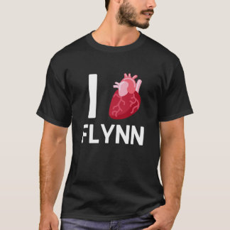 Camiseta Eu Amo Namorado Flynn Coração Humano Fofo Aniversá