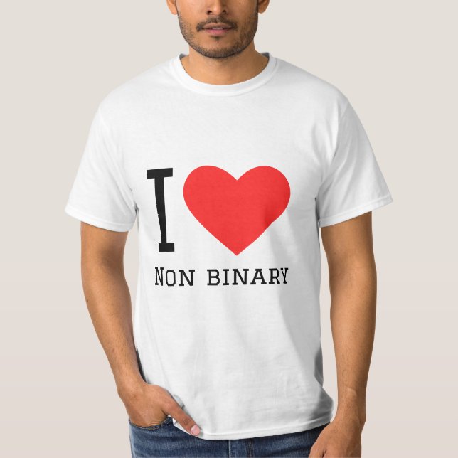 Camiseta Eu amo não binário (Frente)