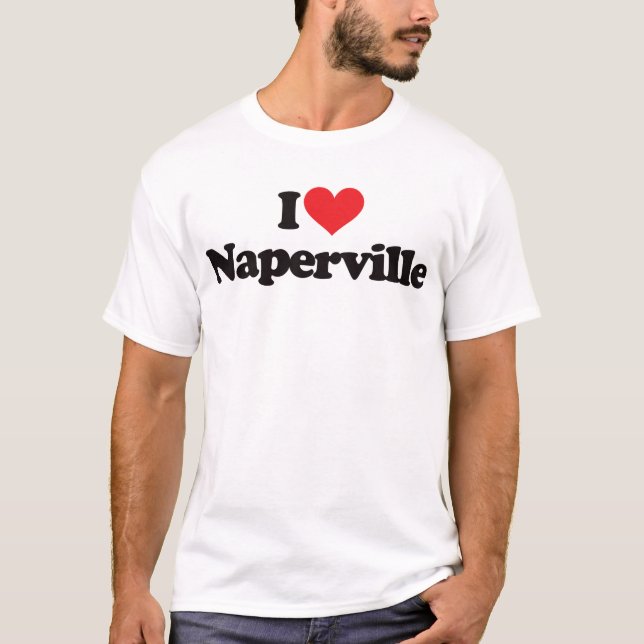 Camiseta Eu amo Naperville (Frente)