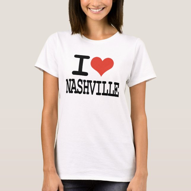 Camiseta Eu amo Nashville (Frente)