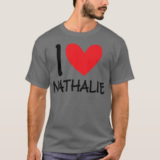 Camiseta Eu Amo Nathalie Name Personalizar Mulher BFF H