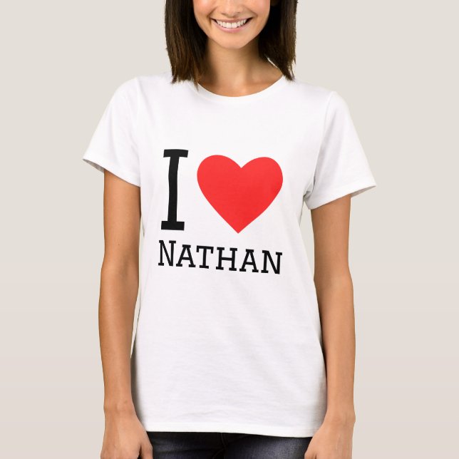Camiseta Eu amo Nathan (Frente)