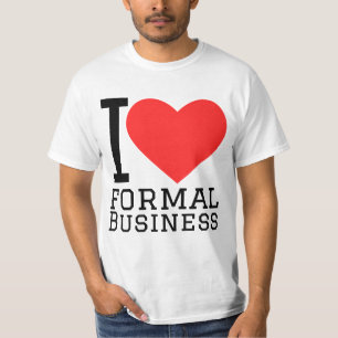 Camiseta Eu amo negócios formais