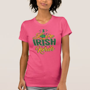 Camiseta Eu Amo Nerd Irlandeses Gag De Dia de São Patrício 