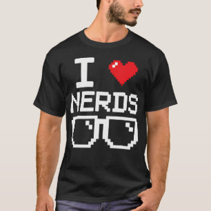 Camiseta Eu Amo Nerds Eu Adoro Nerds Pelo Livro de Ciência