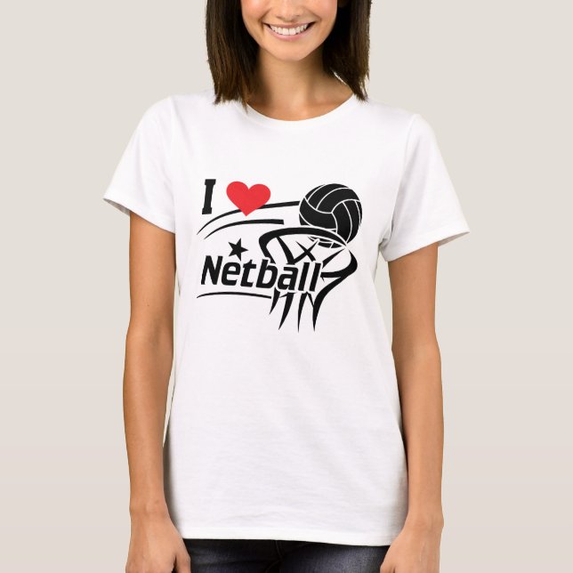 Camiseta Eu Amo Netball (Frente)