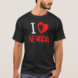 Camiseta Eu Amo Nevada Estado EUA América Viagem Carro Neva