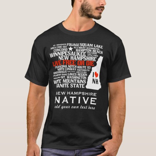 Camiseta Eu amo New Hampshire