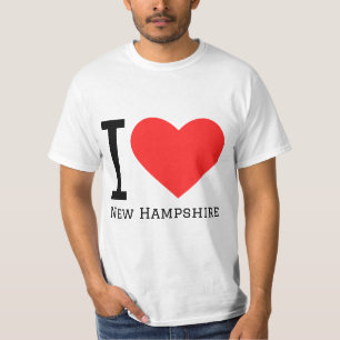 Camiseta Eu amo New Hampshire