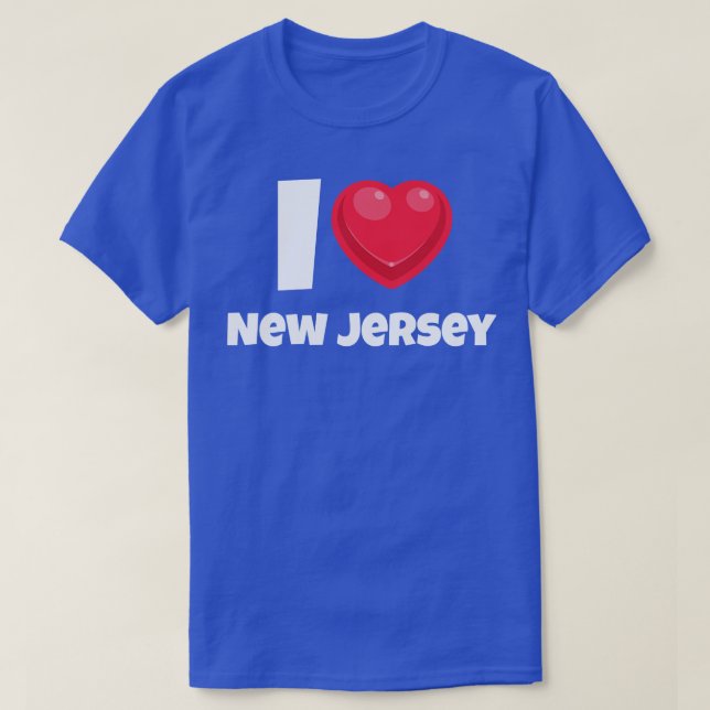 Camiseta Eu amo New Jersey 1 (Frente do Design)
