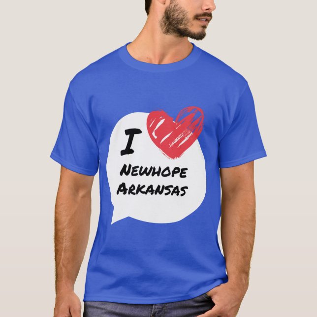 Camiseta Eu amo Newhope Arkansas (Frente)