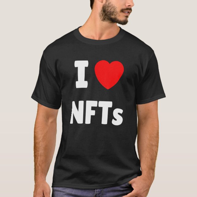 Camiseta Eu Amo Nfts I Heart Nft Não Fungible Token (Frente)