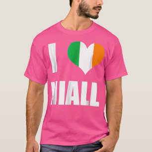 Camiseta Eu Amo Niall Ireland Flag Heart