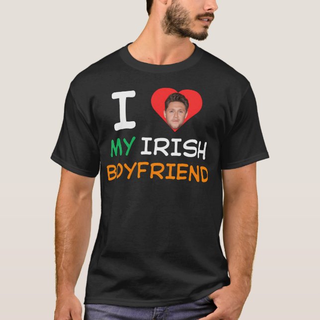 Camiseta Eu Amo Niall Tshirt Minha Namorado irlandesa (Frente)