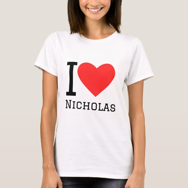 Camiseta Eu amo nicholas (Frente)