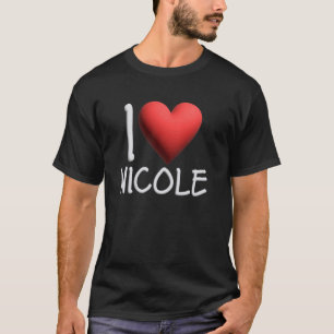Camiseta Eu Amo Nicole Name Personalised Girl Aman
