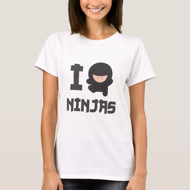 Camiseta Eu amo ninjas (Frente)