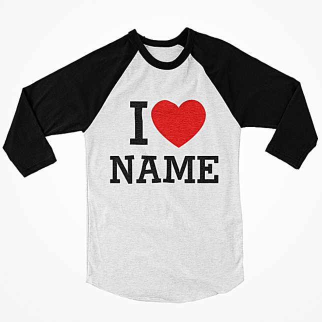 Camiseta Eu Amo Nome (Criador carregado)