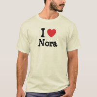 Eu amo Nora Heart T-Shirt
