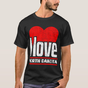 Camiseta Eu amo North Dakota Best Home State I Heart North