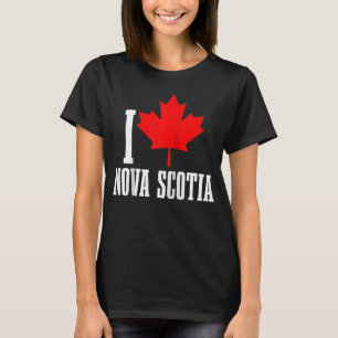 Camiseta Eu amo Nova Escócia Maple Leaf Canada Flag