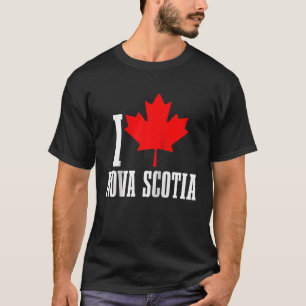 Camiseta Eu amo Nova Escócia Maple Leaf Canada Flag