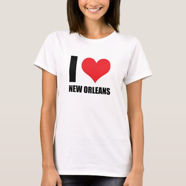 Camiseta Eu amo Nova Orleans (Frente)