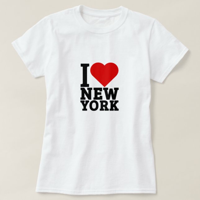 Camiseta Eu amo Nova York (Frente do Design)