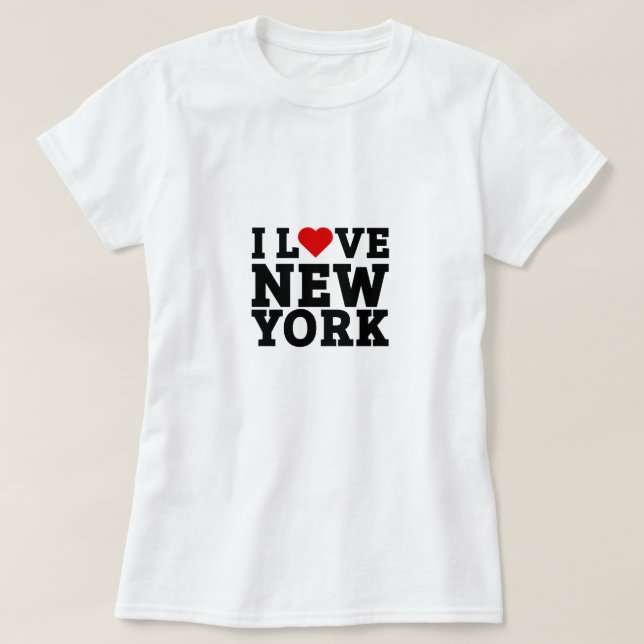 Camiseta Eu amo Nova York (Frente do Design)