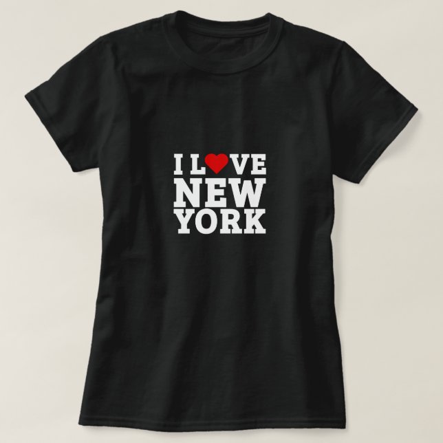 Camiseta Eu amo Nova York (Frente do Design)