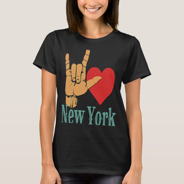 Camiseta Eu Amo Nova York - Sinal De Amor NY (Frente)