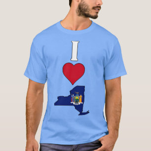Camiseta Eu Amo Nova York Vertical I Heart New York State F