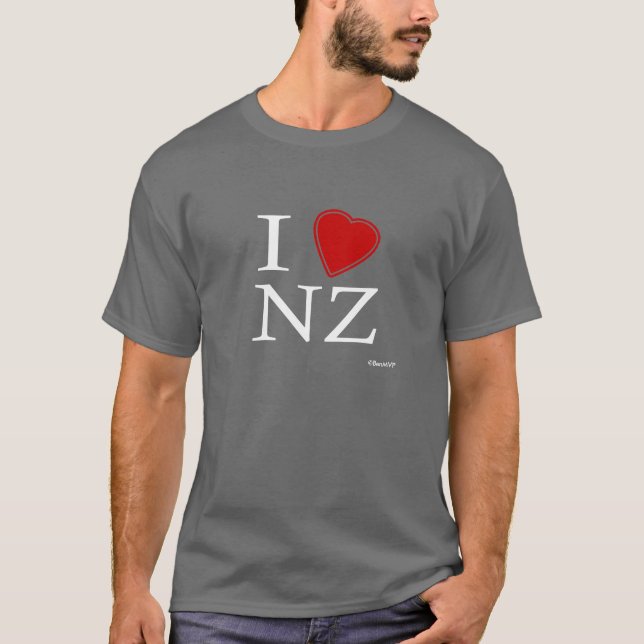 Camiseta Eu amo Nova Zelândia (Frente)