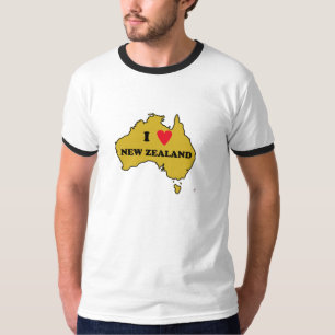 Camiseta Eu amo Nova Zelândia (Austrália)