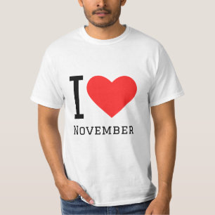 Camiseta Eu amo novembro