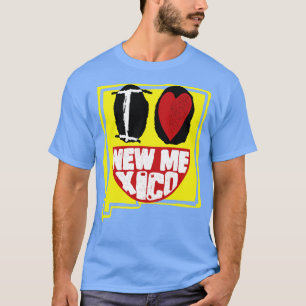 Camiseta Eu Amo Novo México Sorrindo Frente Feliz