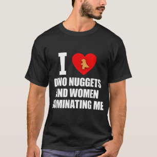 Camiseta Eu Amo Nuggets E Mulheres De Dino