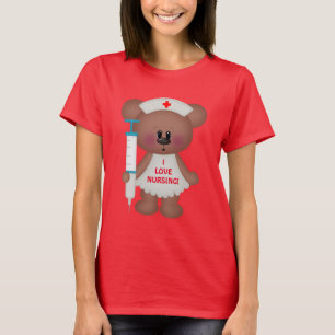 Camiseta Eu amo nutrir o t-shirt dos desenhos animados do