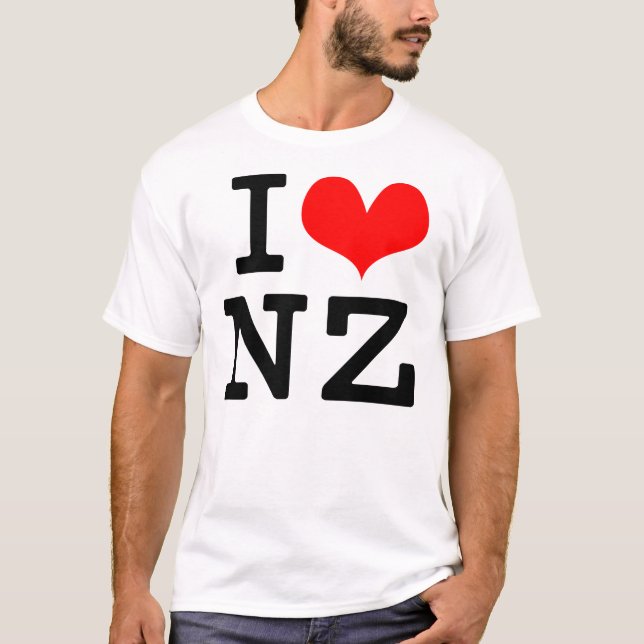 Camiseta Eu amo NZ (Frente)