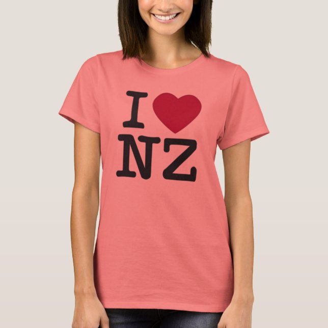 Camiseta Eu amo NZ T-SHIRT (Frente)