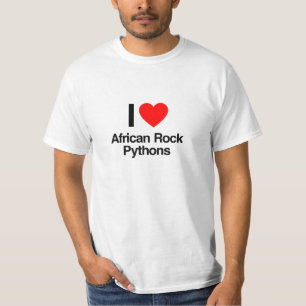 Camiseta eu amo o africano rock pythons