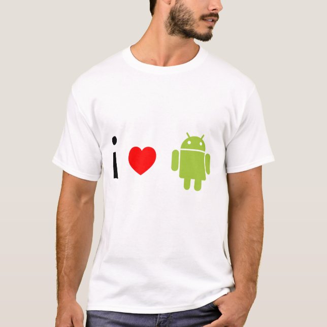 Camiseta Eu amo o Android (Frente)
