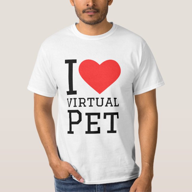 Camiseta Eu amo o animal virtual (Frente)