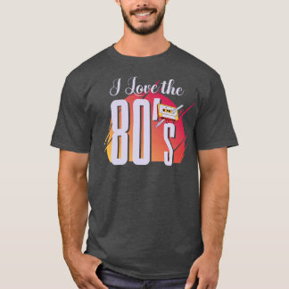 Camiseta Eu Amo O anos 80 Retro Music Men Mulheres Oitenta