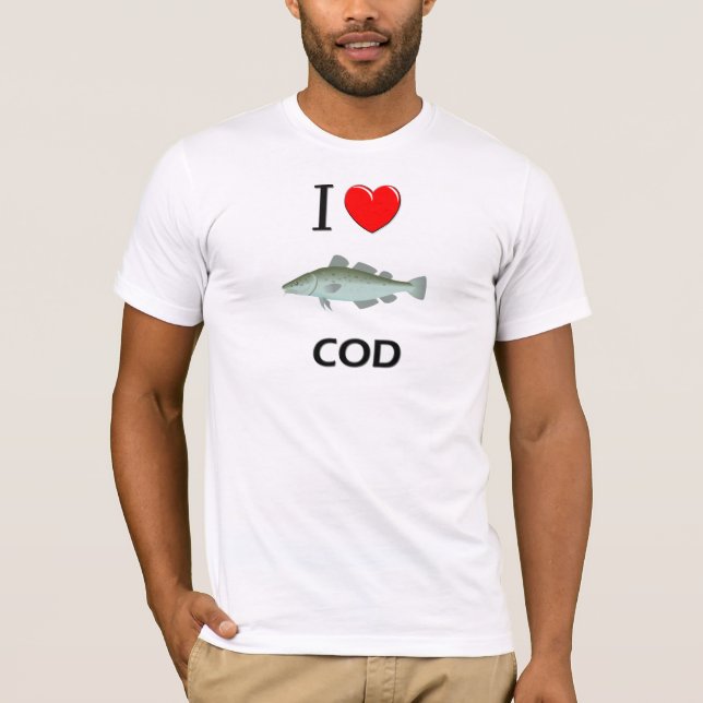 Camiseta Eu amo o bacalhau (Frente)